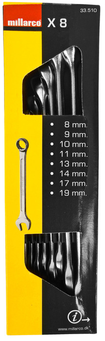 U-ringnyckelsats 8 delar Millarco